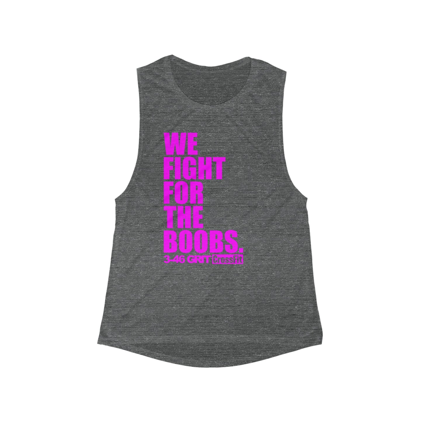 Empowering Women's Flowing Muscle Tank | 'We Fight For The Boobs'