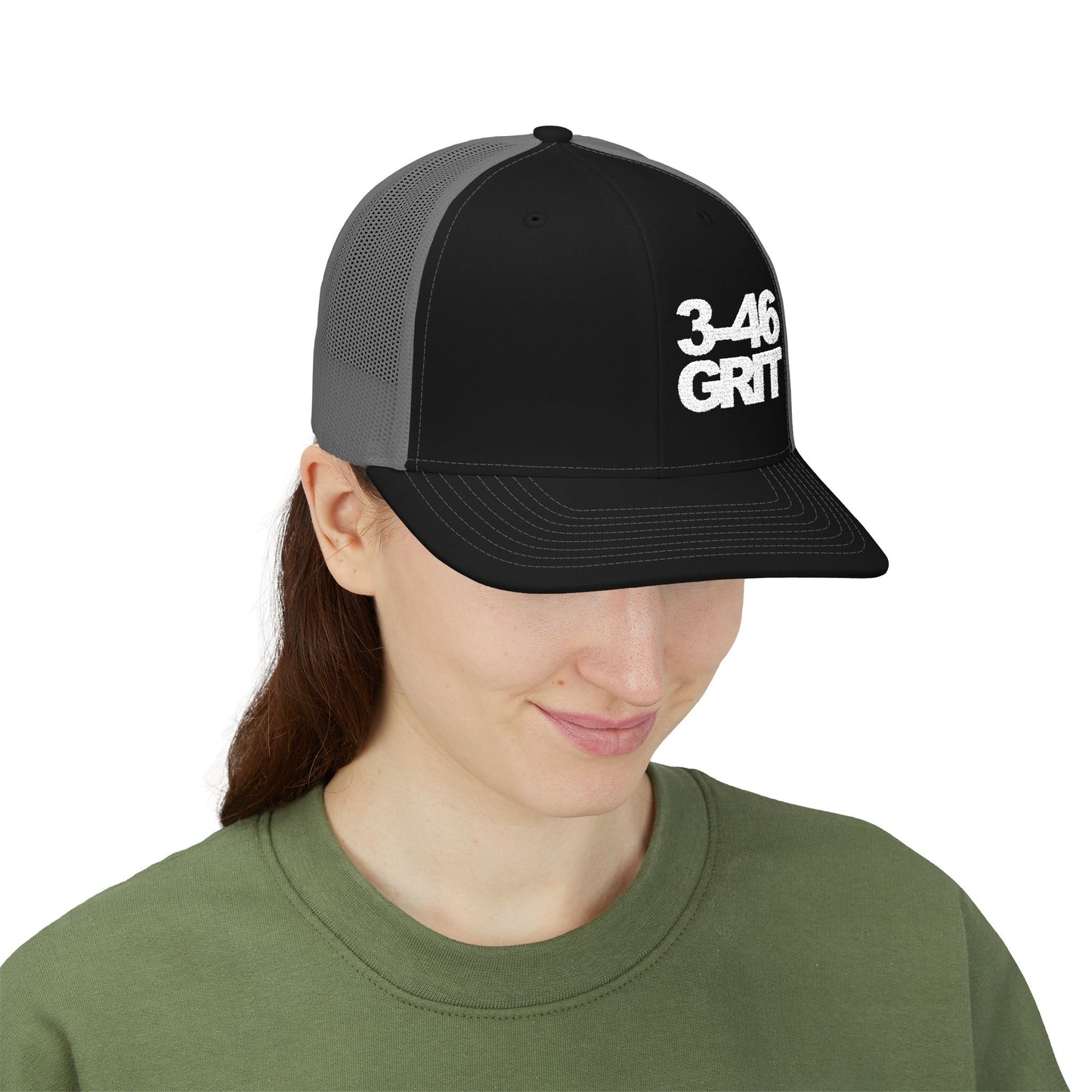 3-46 GRIT Offset Trucker Hat