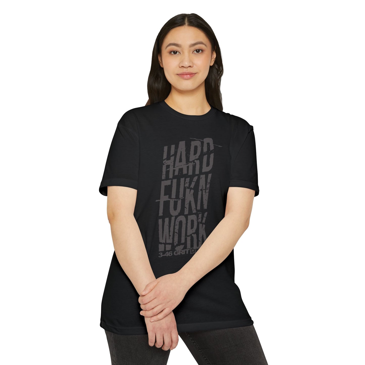"HWF" 3-46 GRIT Black Tee