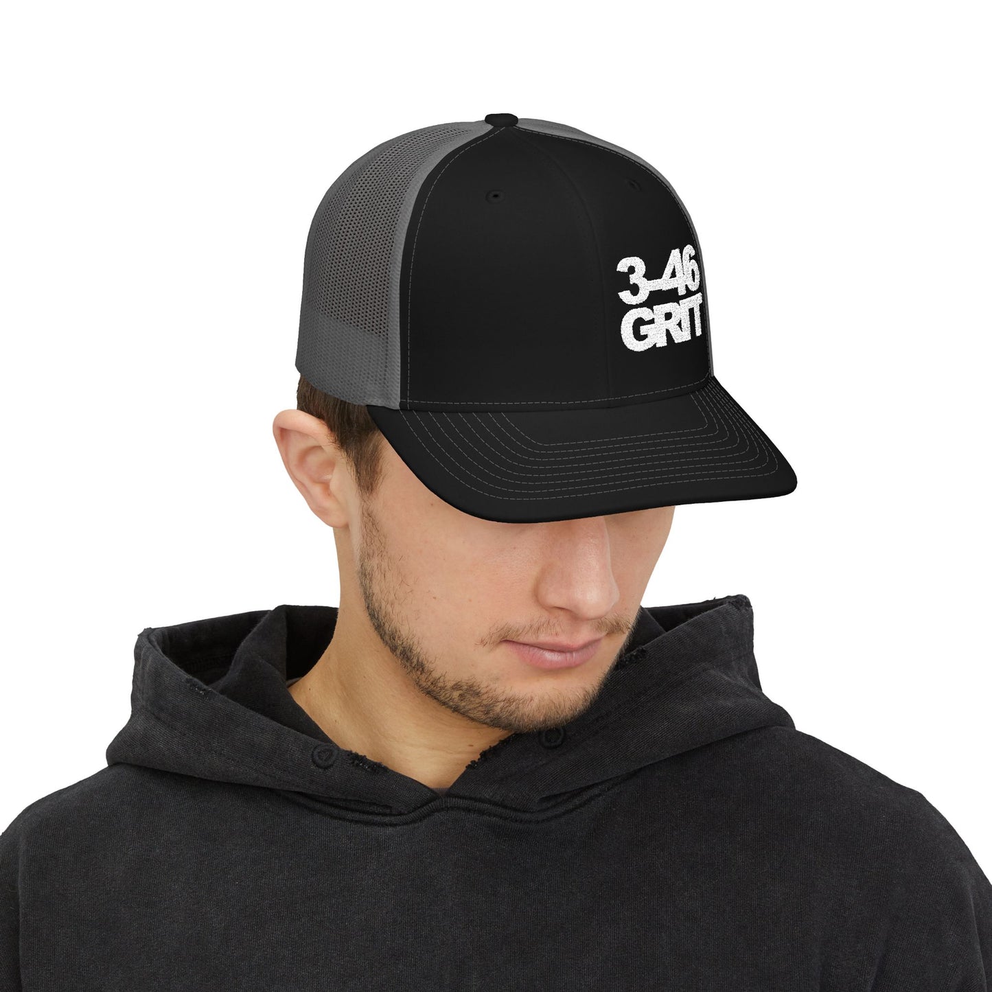 3-46 GRIT Offset Trucker Hat