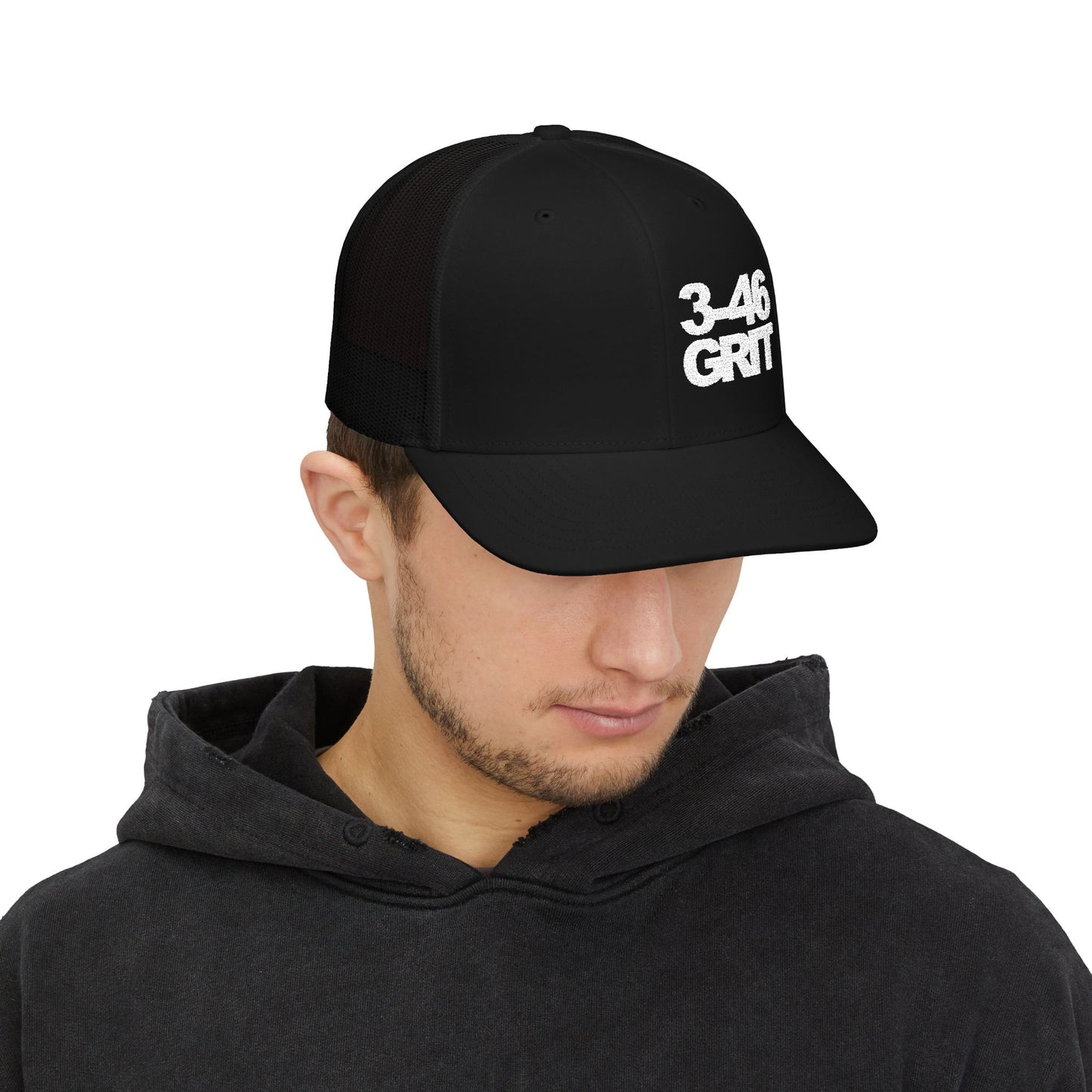 3-46 GRIT Offset Trucker Hat
