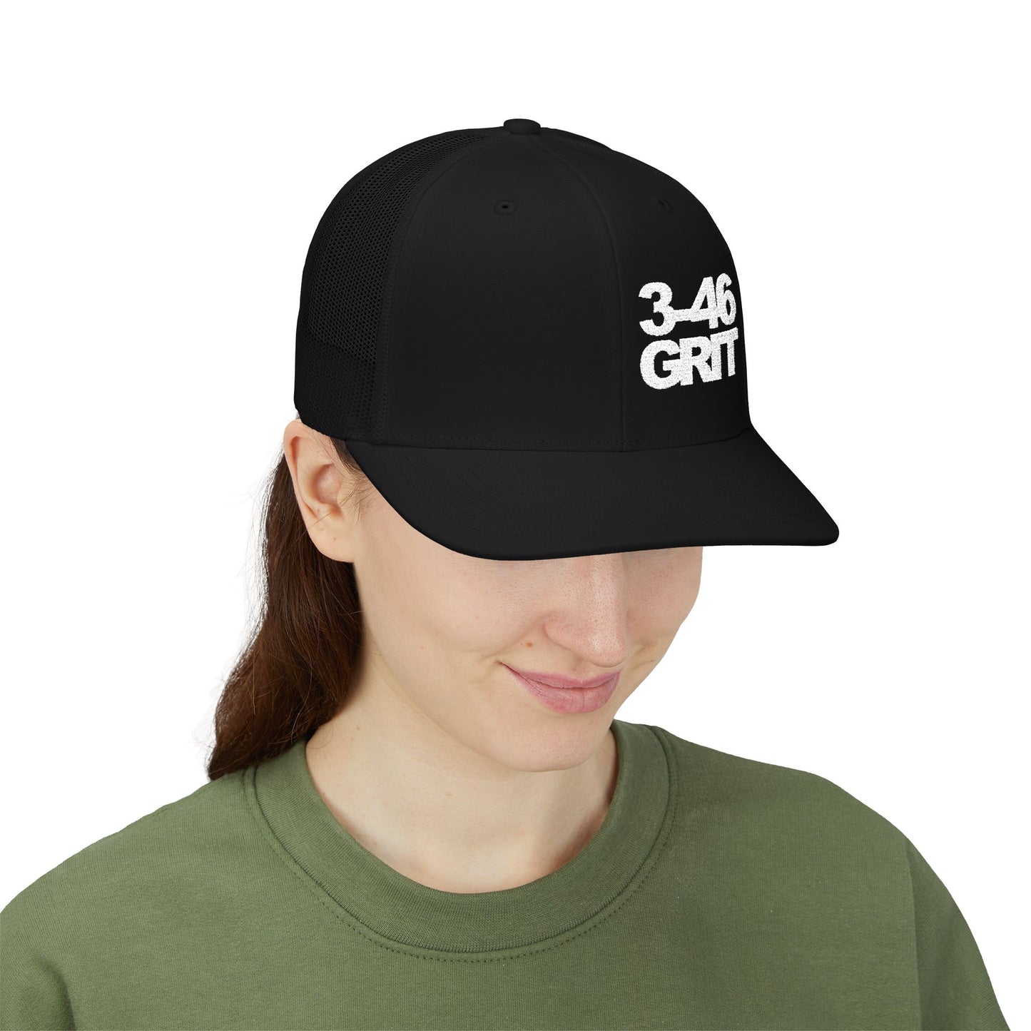 3-46 GRIT Offset Trucker Hat
