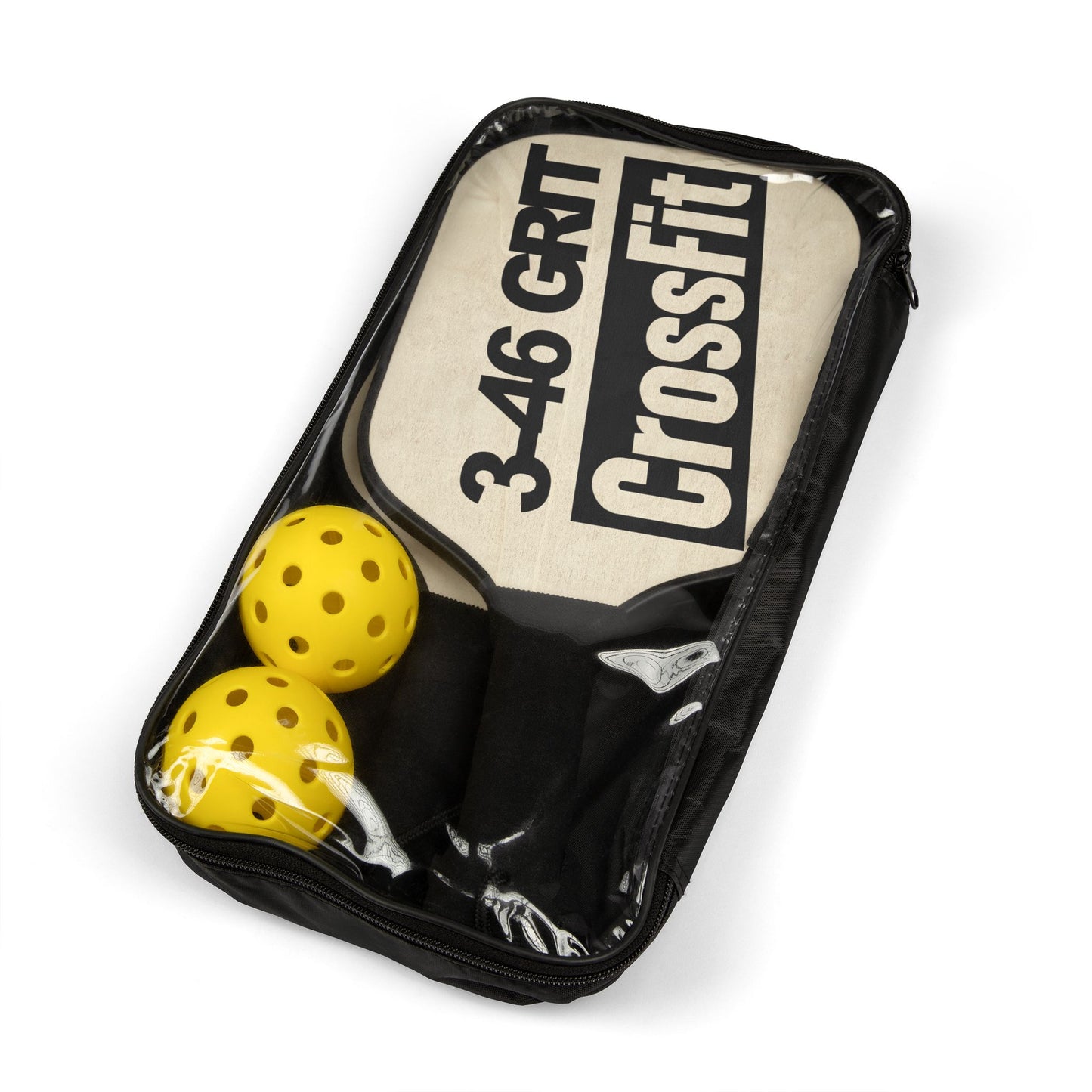 3-46 GRIT CrossFit Wooden Pickleball Paddles + Balls