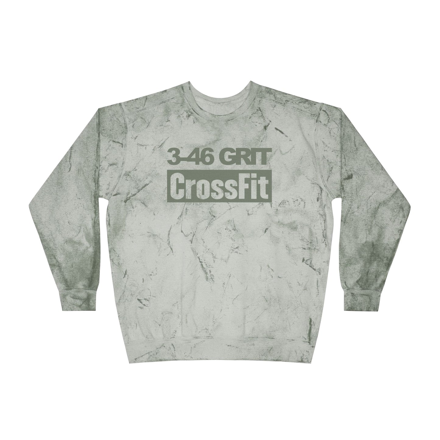 3-46 Grit CrossFit Green Tie-Dye Crewneck Sweatshirt