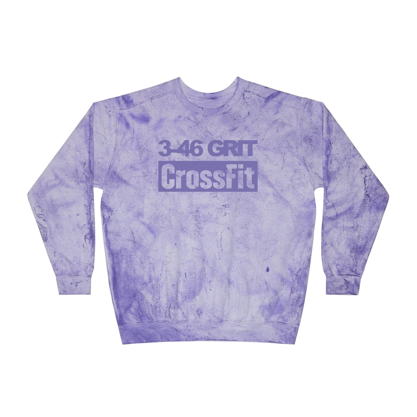 3-46 Grit CrossFit Purple Tie-Dye Crewneck Sweatshirt