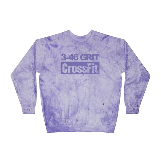 3-46 Grit CrossFit Purple Tie-Dye Crewneck Sweatshirt