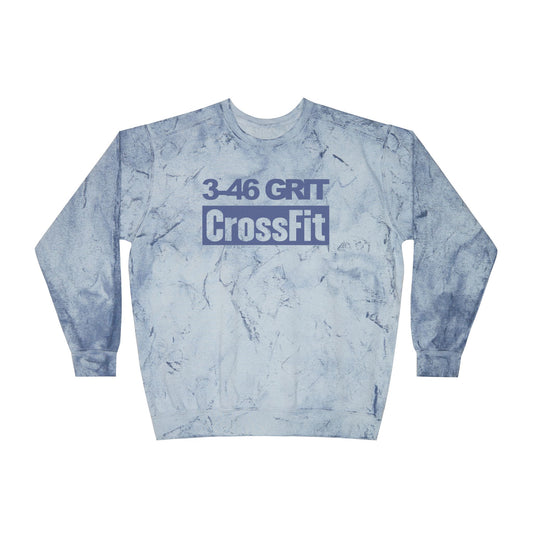 3-46 Grit CrossFit Blue Tie-Dye Crewneck Sweatshirt