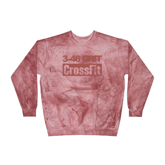 3-46 Grit CrossFit Red Tie-Dye Crewneck Sweatshirt