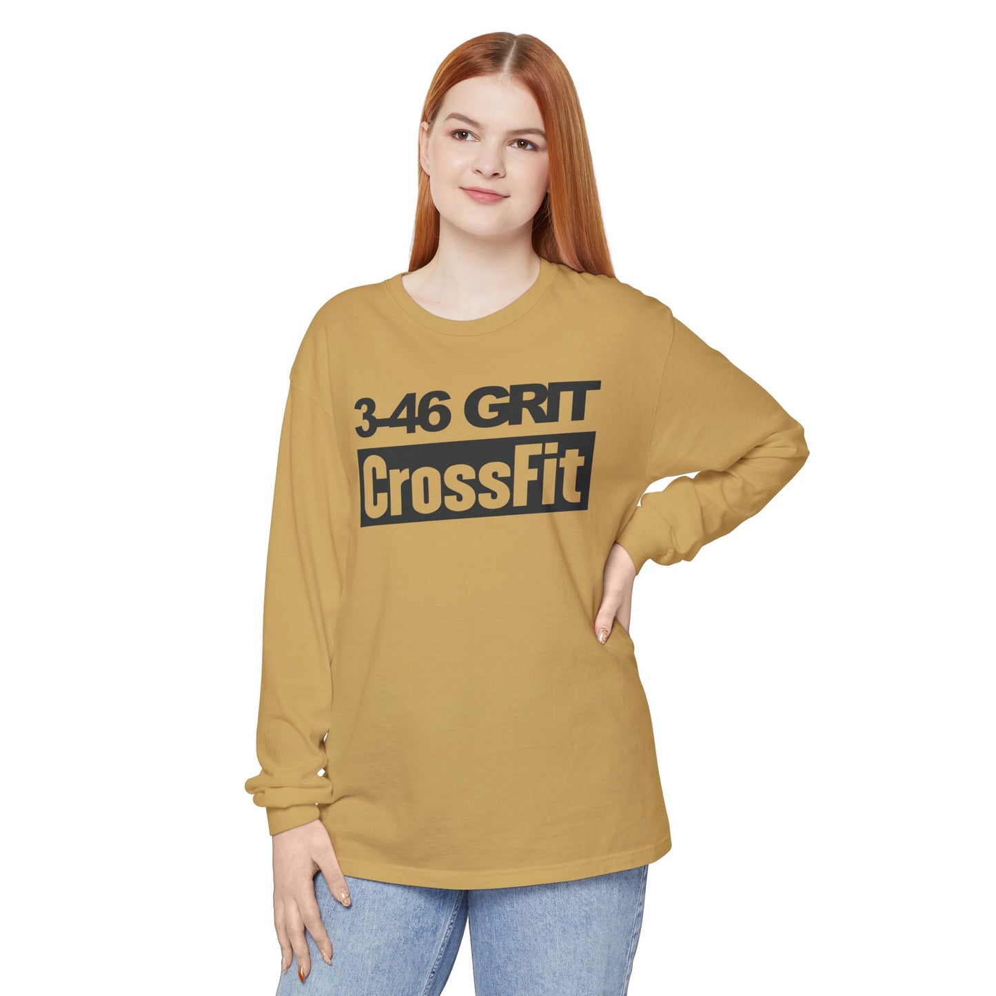 3-46 GRIT CrossFit Long Sleeve Comfort Colors Uni-Tee