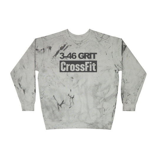 3-46 Grit CrossFit Gray Tie-Dye Crewneck Sweatshirt