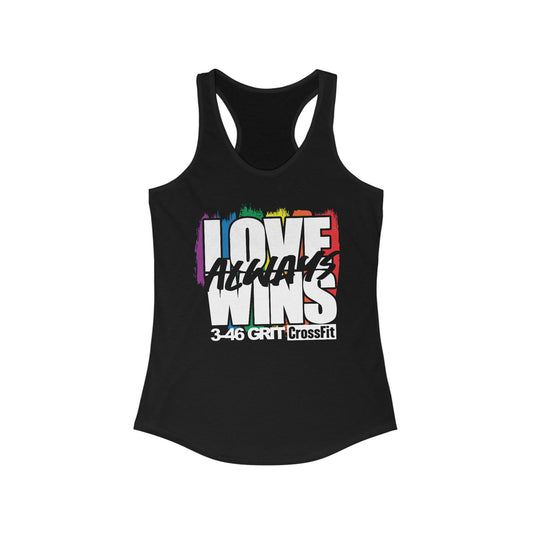3-46 GRIT 2025 Pride "Love Always Wins" Women's Racer Tank