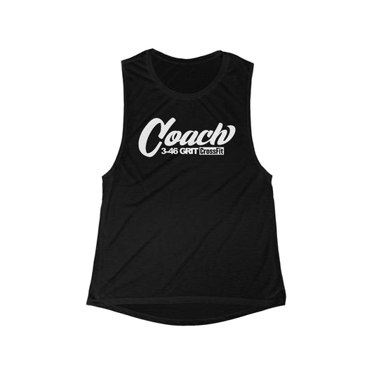 3-46 GRIT Women's Coach Flow Scoop Muscle Tank